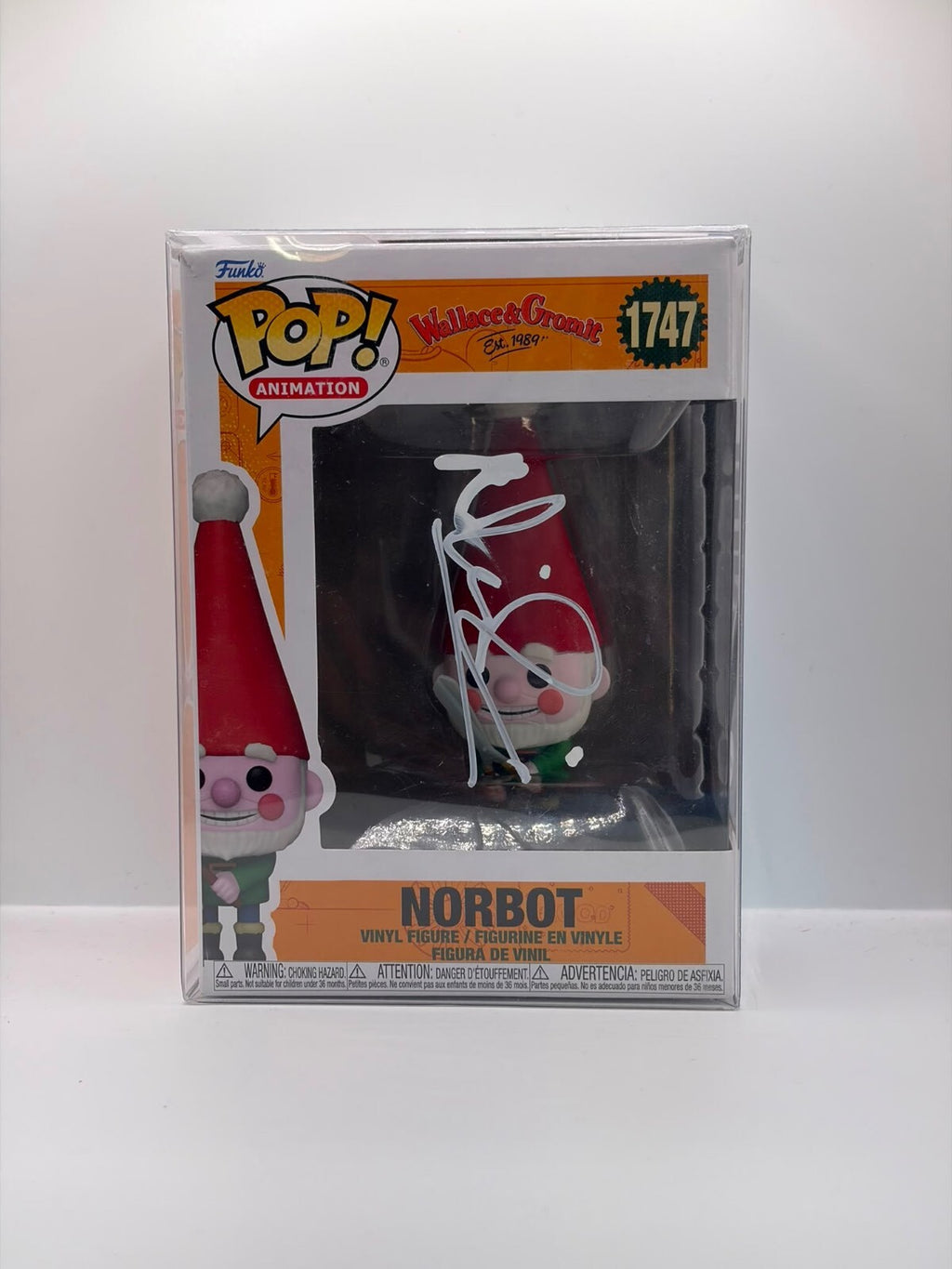 Funko Pop! Animation Wallace & Gromit Norbot Vinyl Figure #1747 Autographed