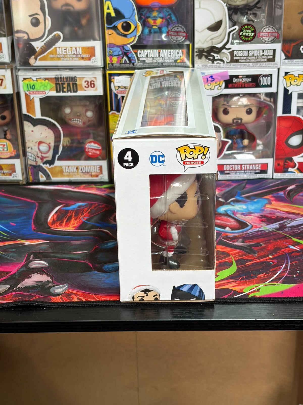 Funko Pop! DC Super Heroes 4-Pack: Superman, Batman, The Joker & Harley Quinn