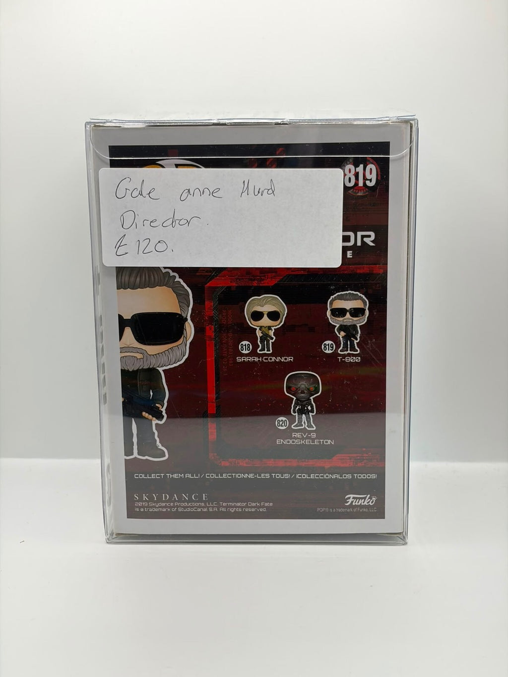 Funko Pop! Movies Terminator Dark Fate T-800 Vinyl Figure #819 Signed