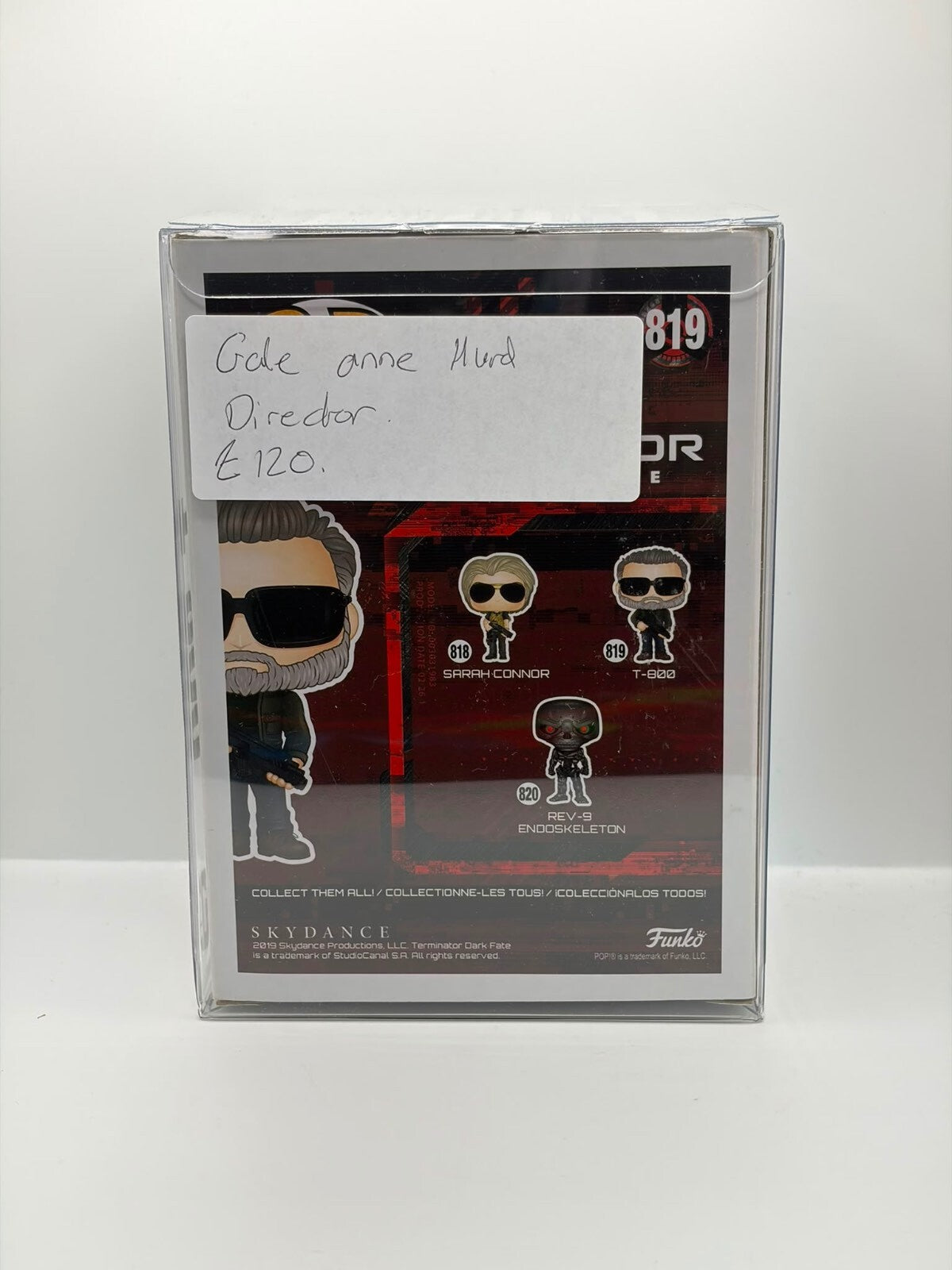 Funko Pop! Movies Terminator Dark Fate T-800 Vinyl Figure #819 Signed