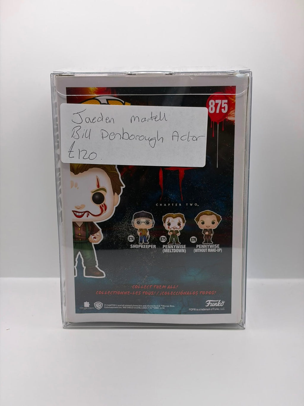 Funko Pop! Movies Pennywise Meltdown Vinyl Figure #875 Signed by Jaeden Martell