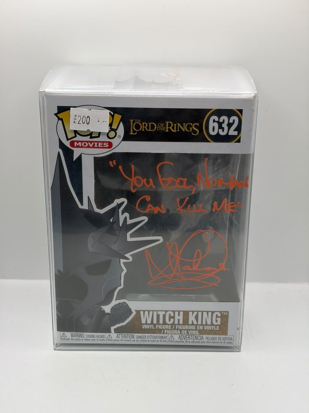 Funko Pop! Movies The Lord of the Rings Witch King #632 Vinyl Figure, Signed