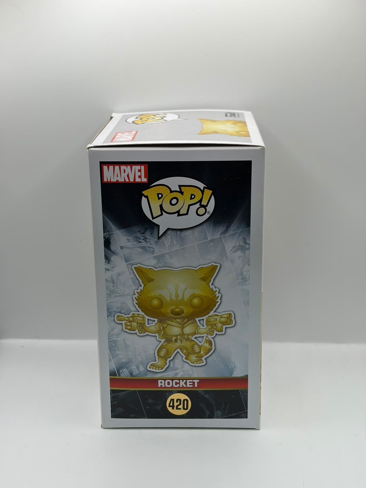 Funko Pop! Marvel Studios Guardians of the Galaxy Vol. 2 Rocket #420 Gold Metallic