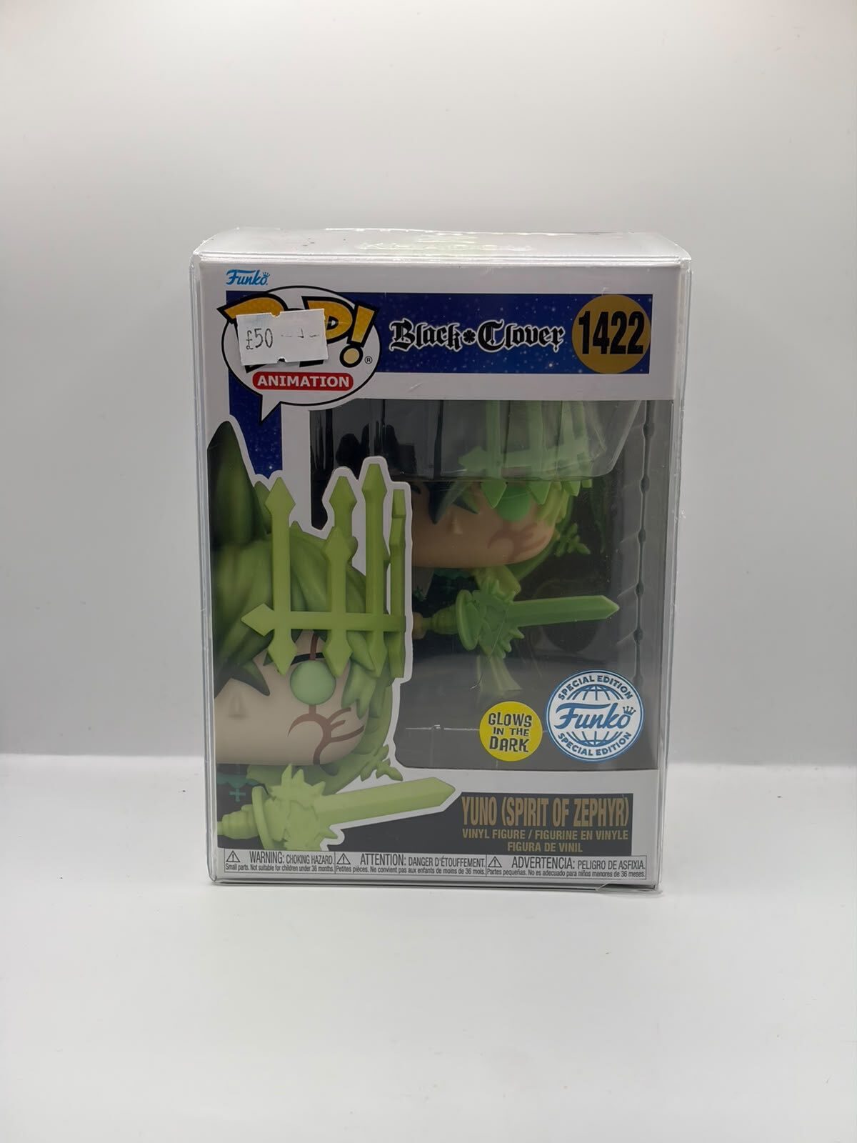 Funko Pop! Animation Black Clover Yuno Spirit of Zephyr #1422 Glow in the Dark
