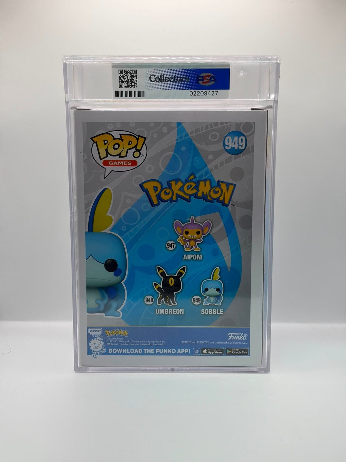 Funko Pop! Games Pokémon Sobble #949 Vinyl Figure - Graded NM-MT 8.5 in Protective Case