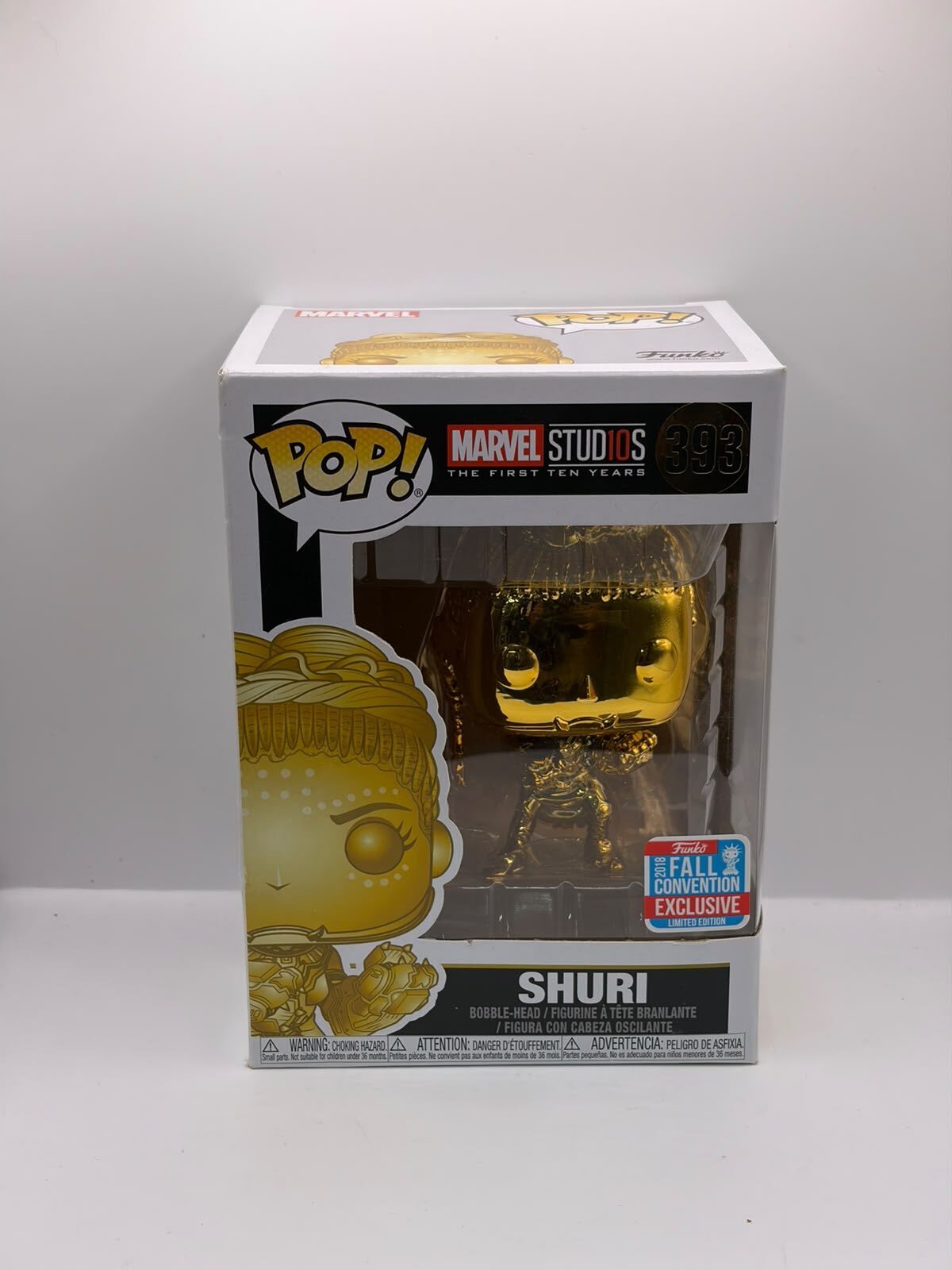 Funko Pop! Marvel Black Panther Shuri #393 Fall Convention Exclusive Gold