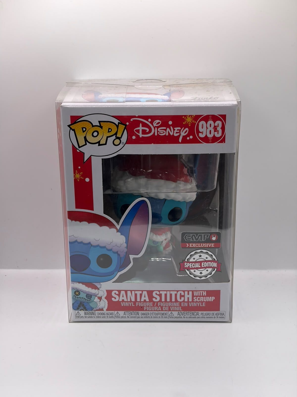 Funko Pop! Disney Santa Stitch with Scrump #983 ECVP Exclusive Special Edition