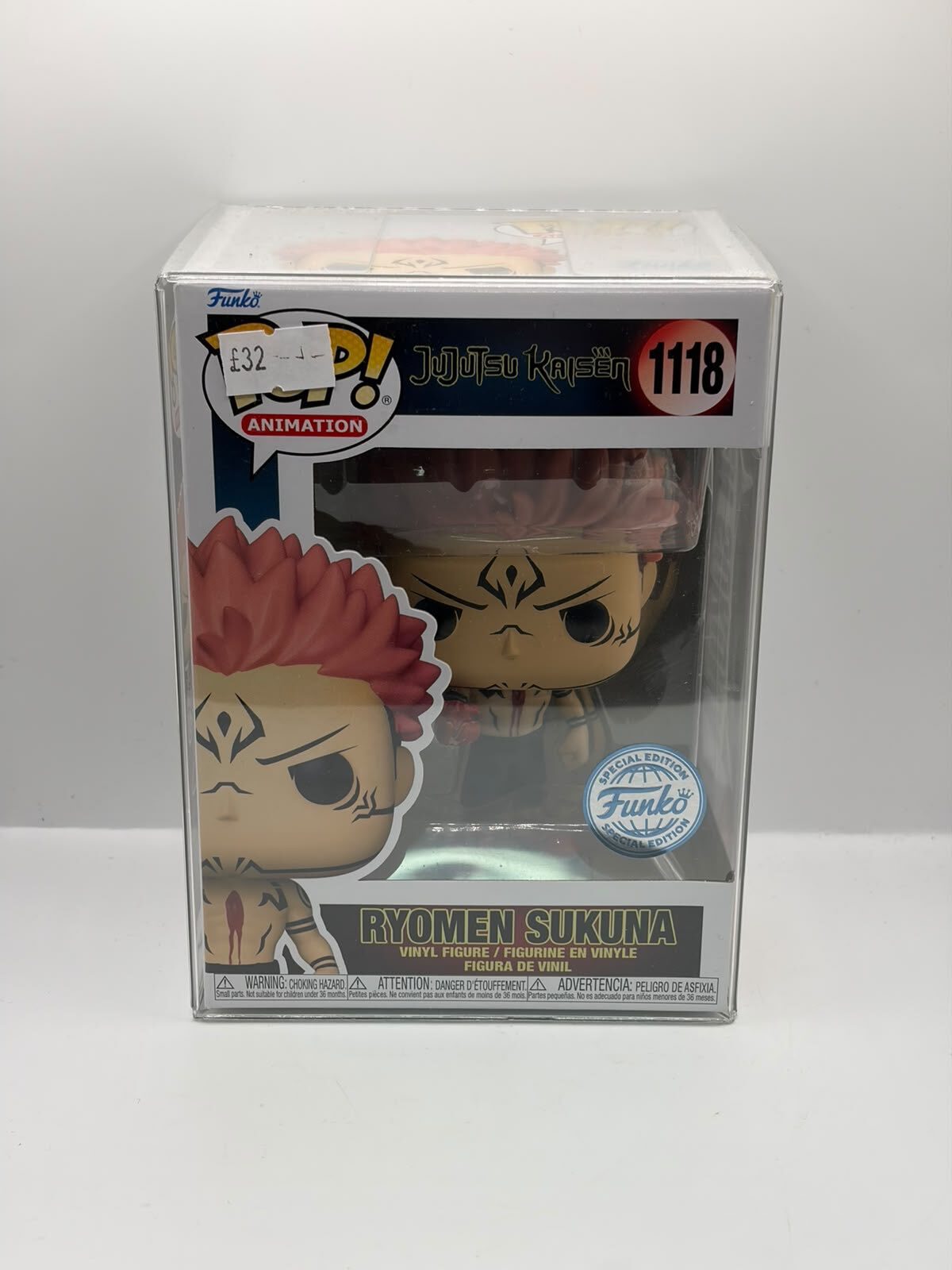 Funko Pop! Animation Jujutsu Kaisen Ryomen Sukuna #1118 Vinyl Figure in Protector