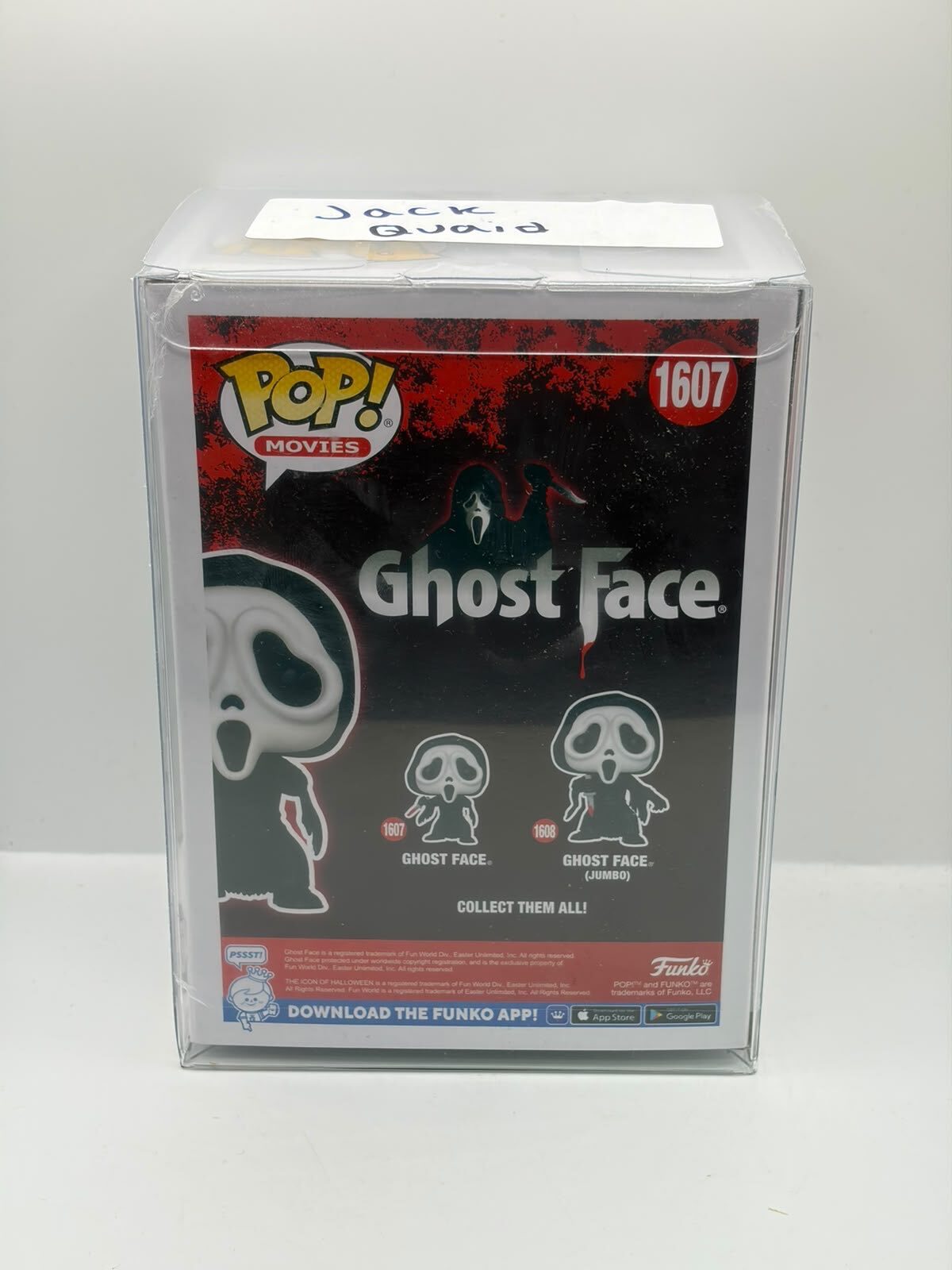 Funko Pop! Movies Ghost Face #1607 Vinyl Figure in Box, Signed