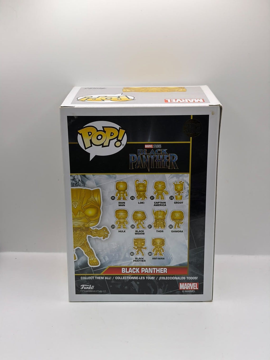 Funko Pop! Marvel Studios Black Panther Gold #383 Collectible Figure