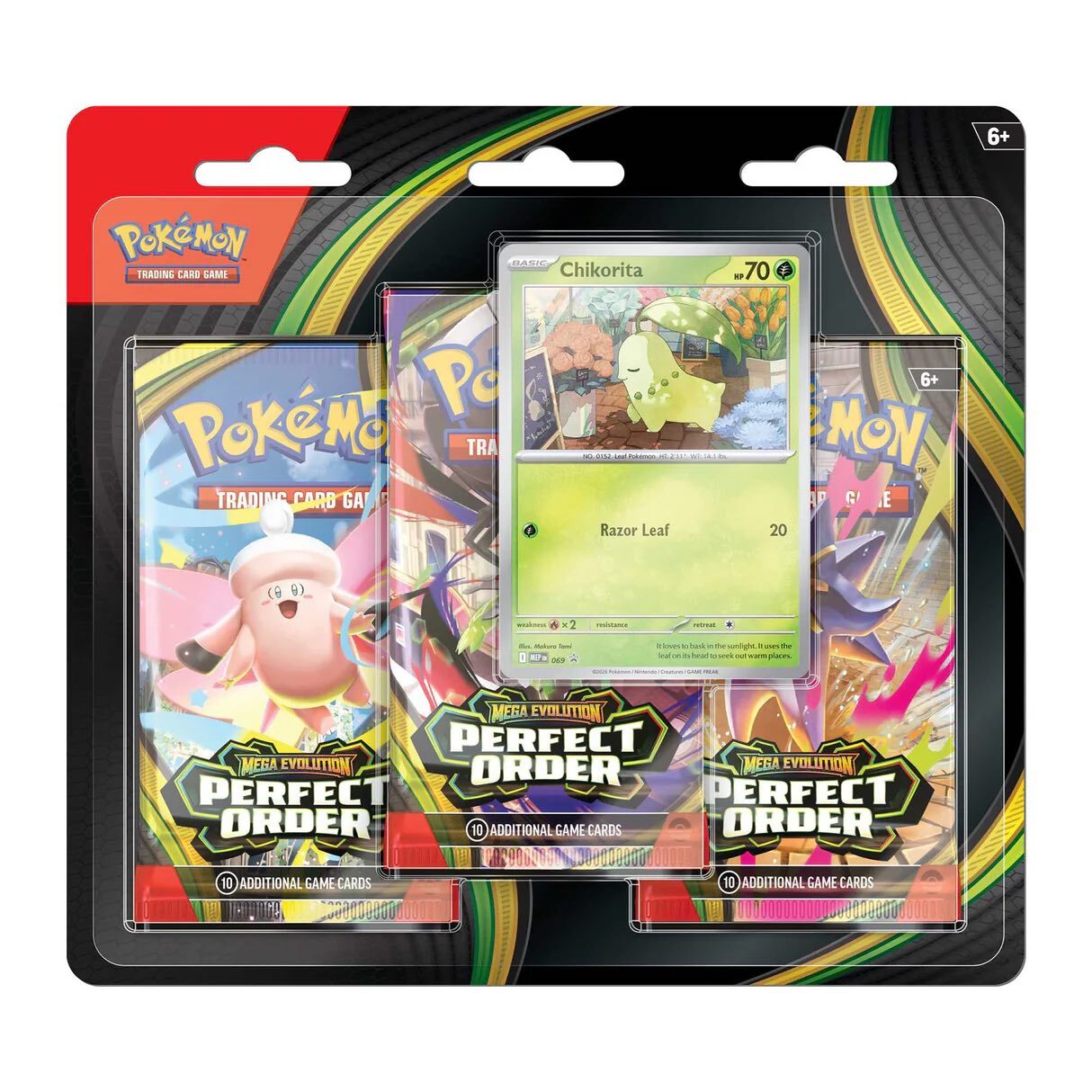 Pokémon Trading Card Game Mega Evolution Perfect Order 3-Pack Booster Set