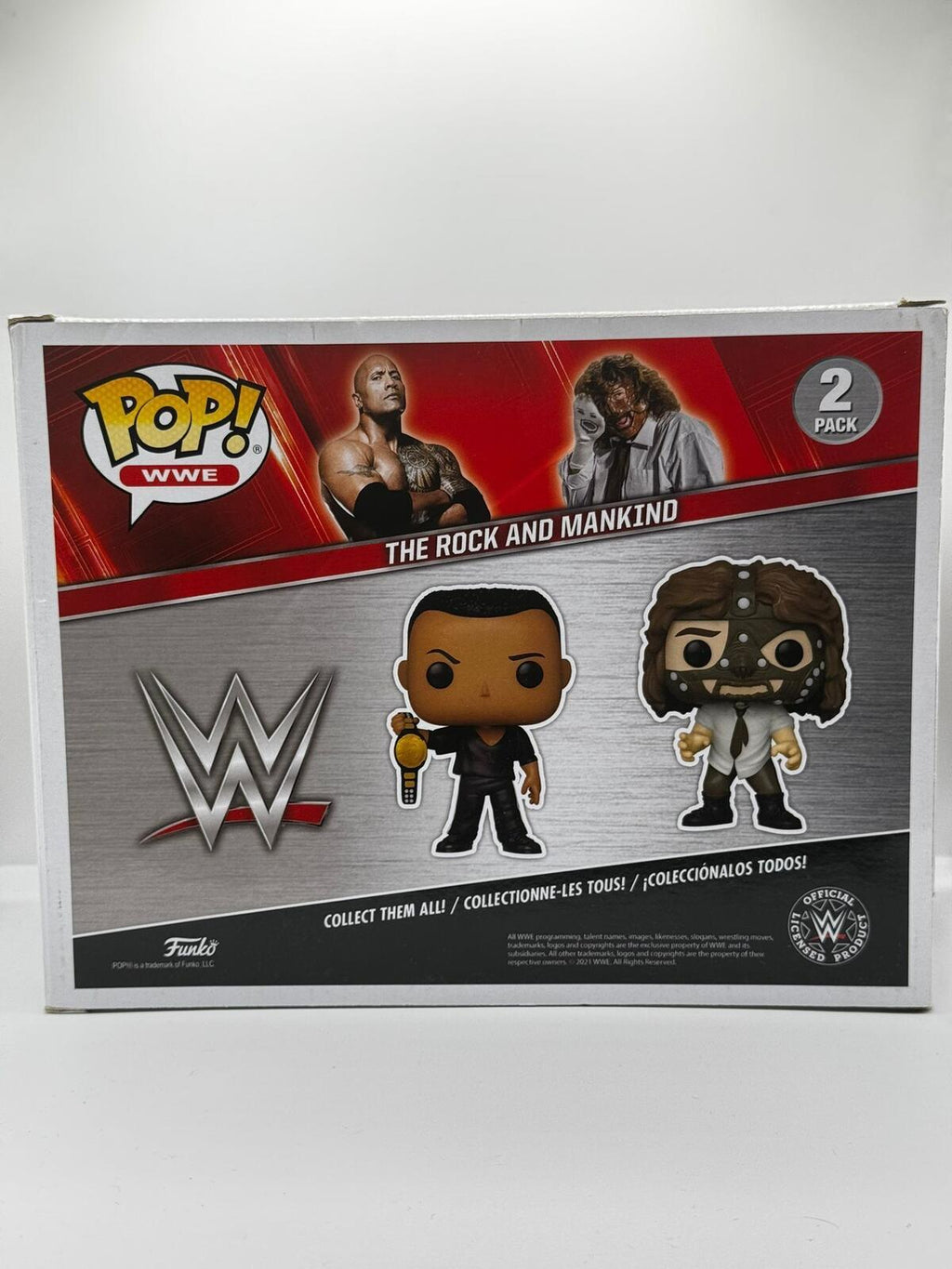 Funko Pop WWE The Rock and Mankind 2 Pack Special Edition Vinyl Figures